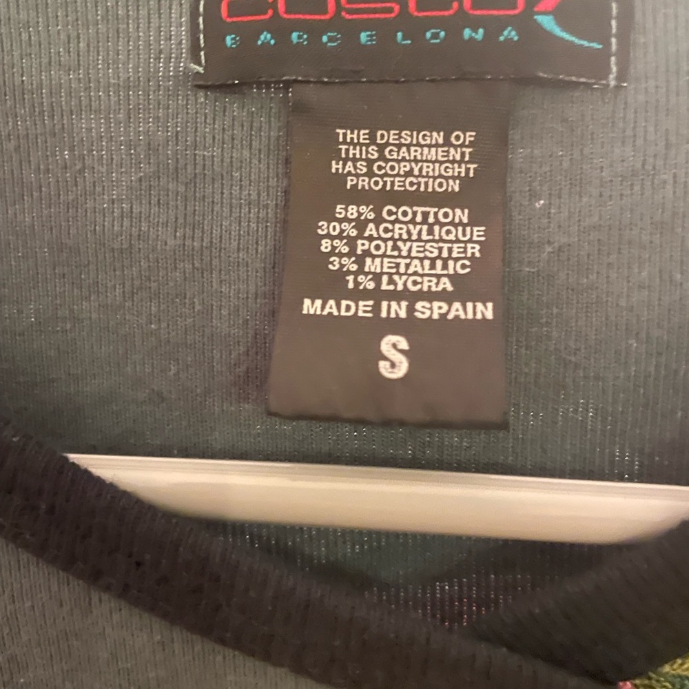 Rare Custo Barcelona Y2K Pop Art Graphic Top S Pristine Asymmetric Made In Spain - Picture 3 of 4